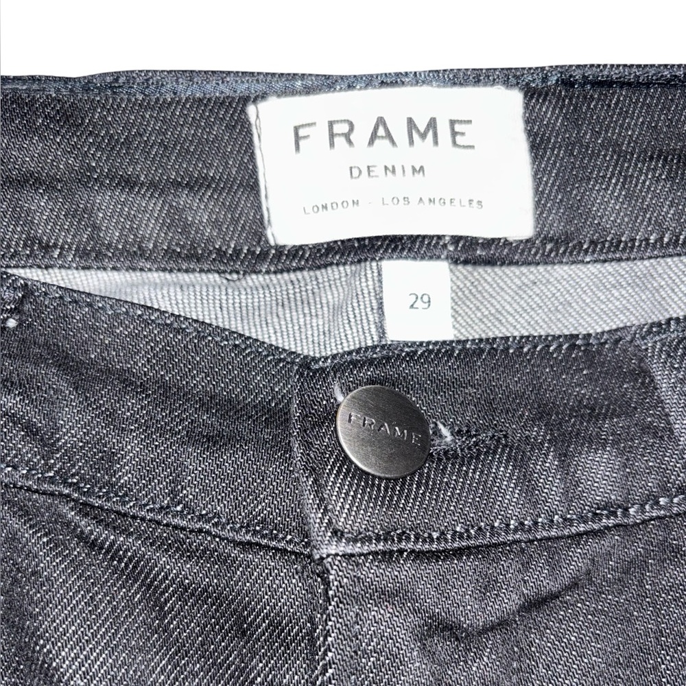 Frame Women’s Le High Straight leg Studded Black Jeans Size 29 - Picture 2 of 7